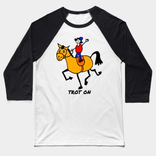 Trot On Pony Cartoon Baseball T-Shirt